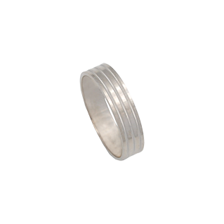 ALIANZA ORO BLANCO 18KL TALLLADA - 5MM