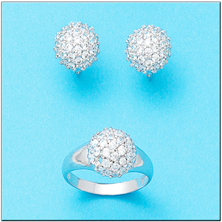PENDIENTES ORO BLANCO 18KL DIAMANTES